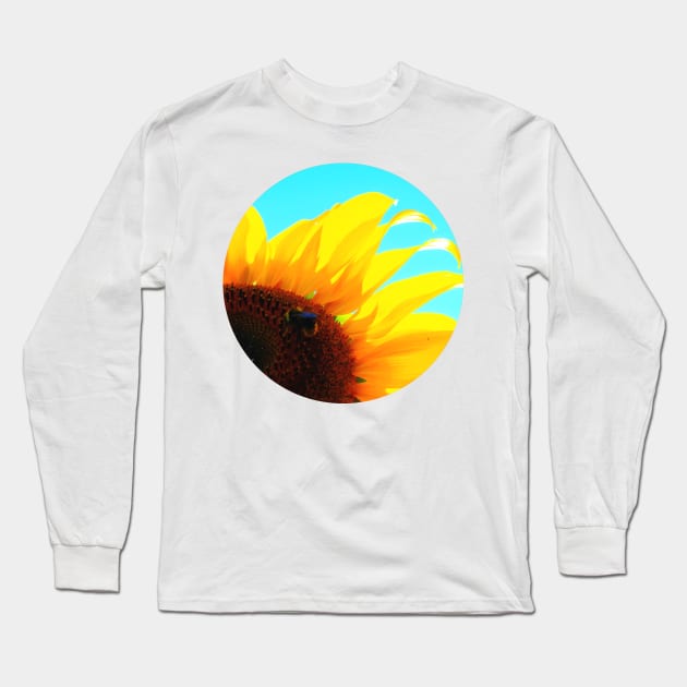 Yellow Sunflower Stretching in the Summer Sun Long Sleeve T-Shirt by KaSaPo